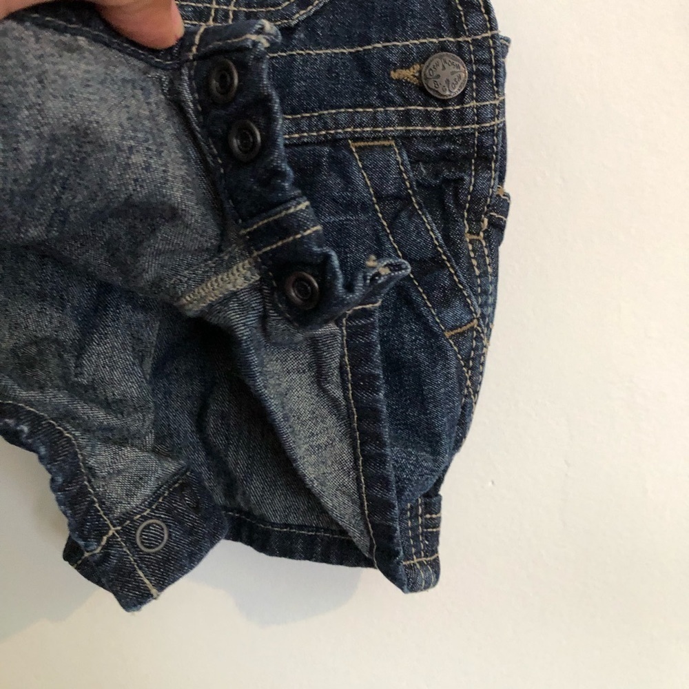 Oshkosh Bgosh Baby Blue Denim Overalls 6M - Picture 7 of 9